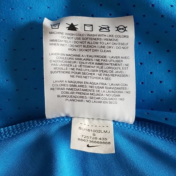 Nike Pro Dri-Fit Blue Sleeveless Racer Back Tank Top Size Small - Picture 8 of 8